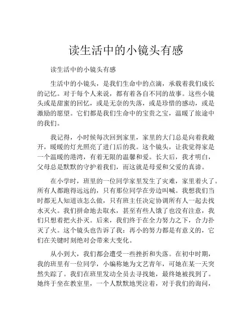读生活中的小镜头有感