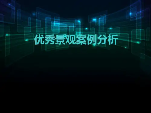 优秀景观案例分析汇报ppt