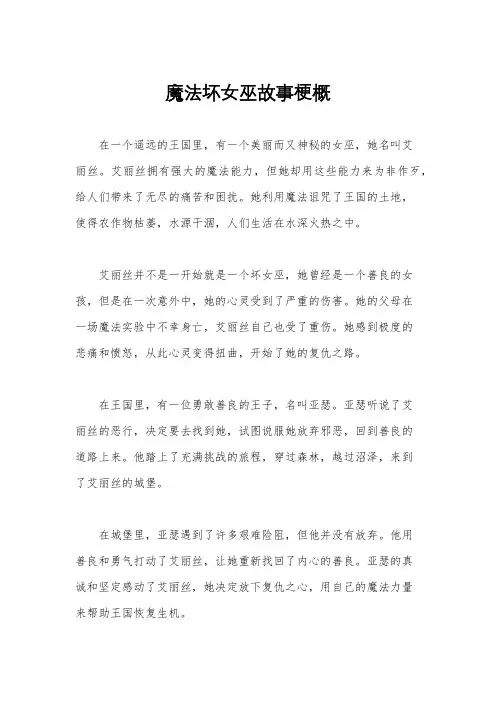 魔法坏女巫故事梗概