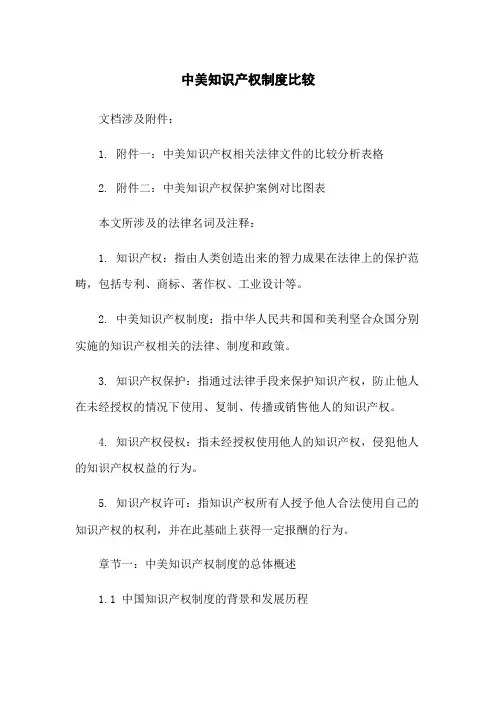 中美知识产权制度比较