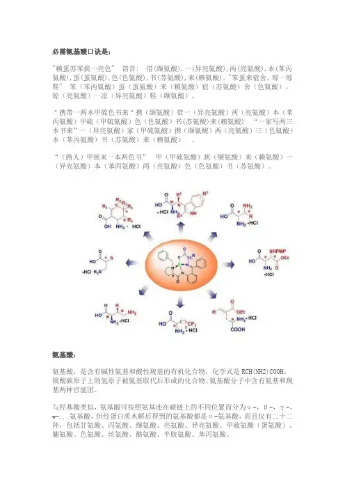 必需氨基酸的口诀