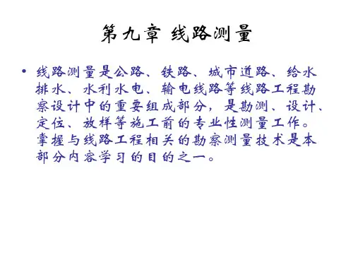 工程测量七 线路工程测量