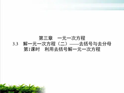 数学人教版《一元一次方程》精品系列