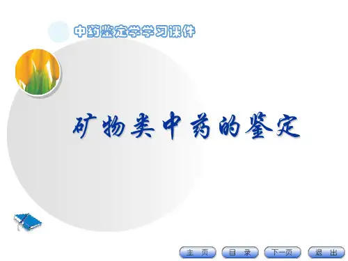 中药鉴定学PPT课件： 矿物类中药的鉴定
