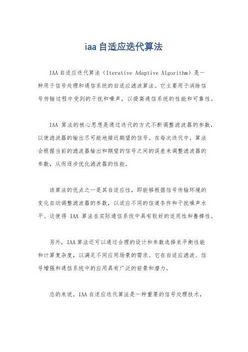 iaa自适应迭代算法