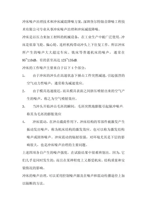 冲床隔音降噪技术,冲床噪音治理方案,冲床减震降噪