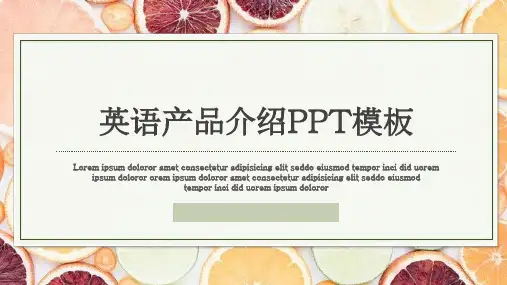 英语产品介绍ppt模板