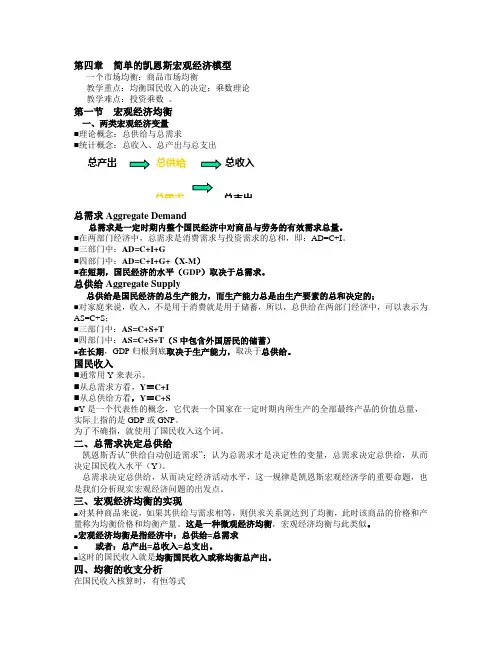 第四章简单的凯恩斯宏观经济模型.doc