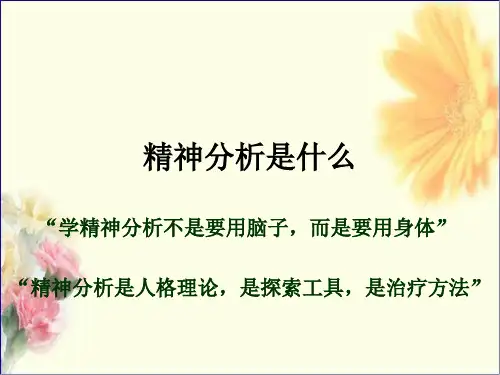 精神分析课程课件