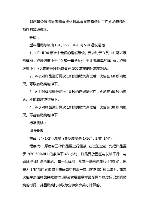阻燃等级