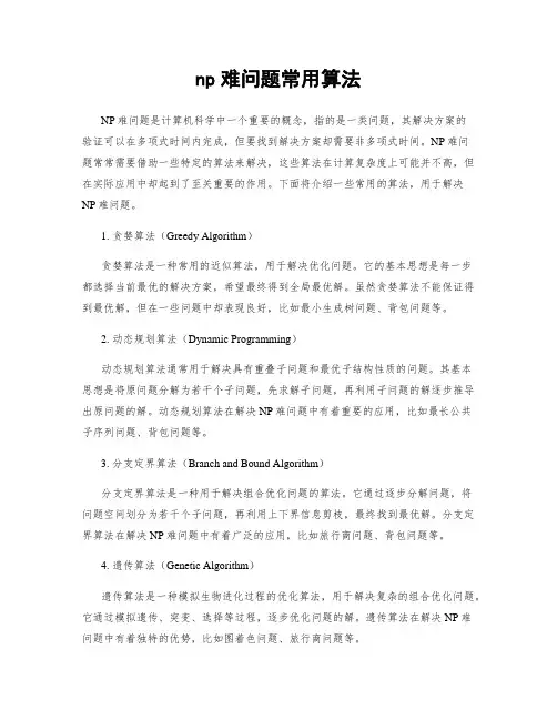 np难问题常用算法