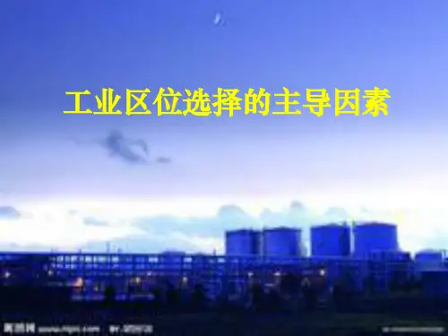 1  工业区位选择的主导因素