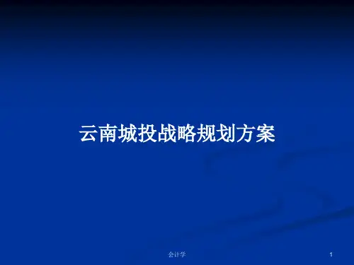 云南城投战略规划方案PPT学习教案