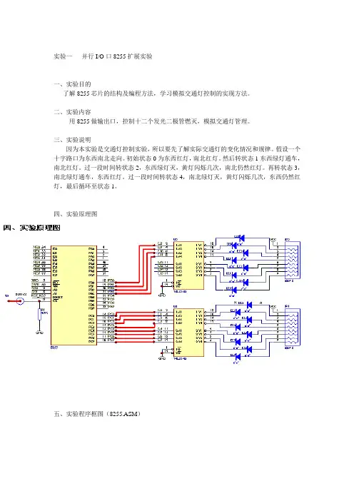 单片机并行IO口8255扩展实验