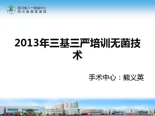 2013年三基三严培训无菌技术