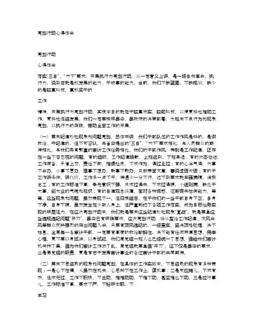 亮剑行动心得体会