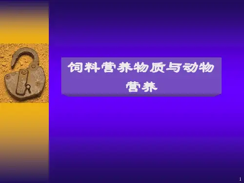 动物营养与饲料学课件演示课件
