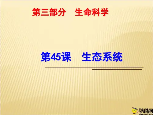 浙江省绍兴市浙教版科学九年级中考复习课件：第45课生态系统(共35张PPT)