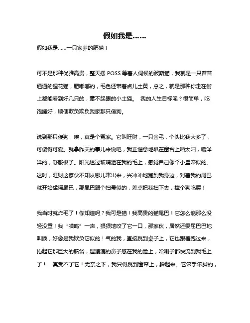 作文《假如我是……》