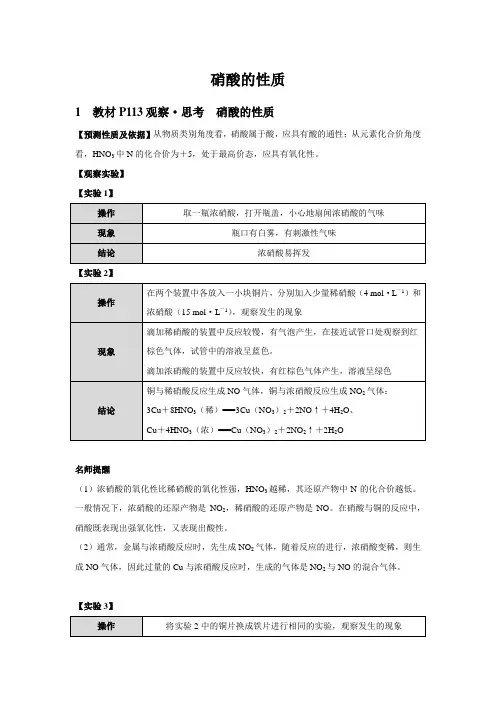 【知识解析】硝酸的性质