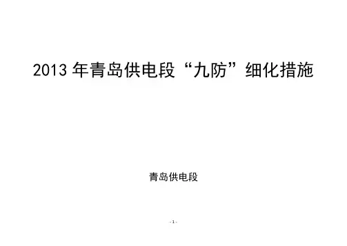 电力设备九防安全措施