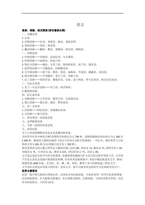 世界的语言