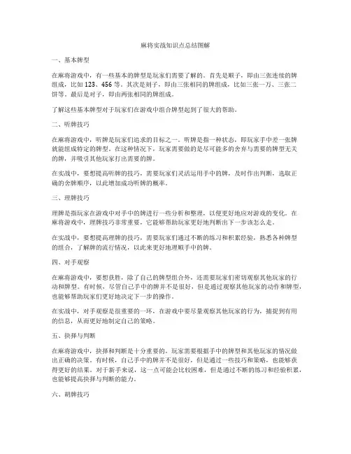 麻将实战知识点总结图解