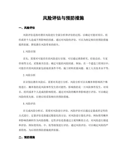风险评估与预防措施