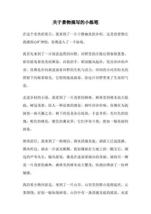 关于景物描写的小练笔