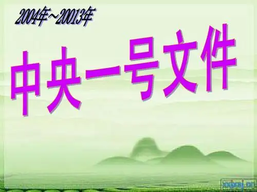 中央一号文件