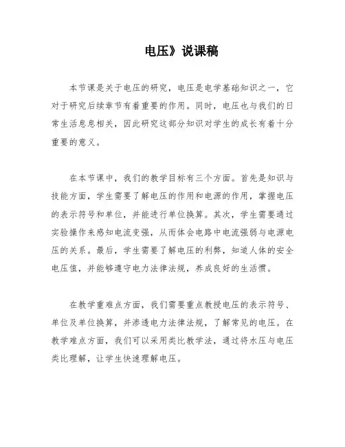 电压》说课稿