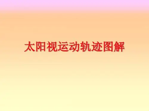 太阳视运动轨迹图解