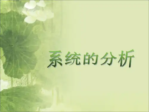 系统的分析 (共35张PPT)
