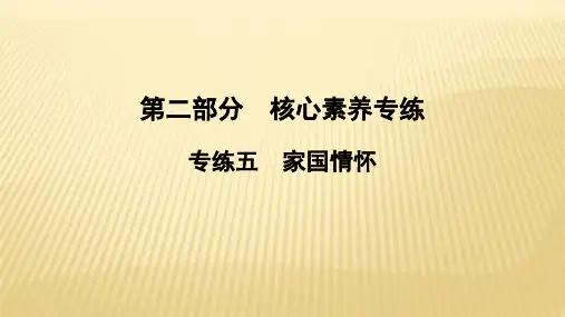 2021年中考历史总复习专题课件★★专练5 家国情怀