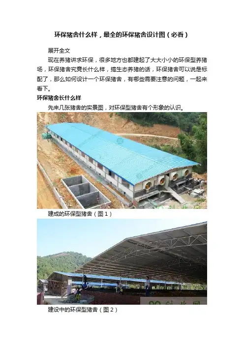 环保猪舍什么样，最全的环保猪舍设计图（必看）