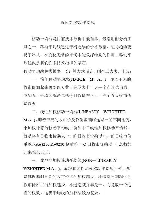 指标学-移动平均线