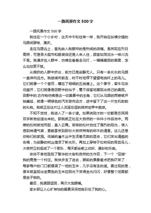 一路风景作文500字