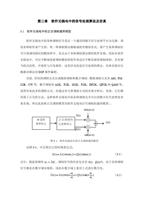 3 软件无线电中的信号处理算法及仿真
