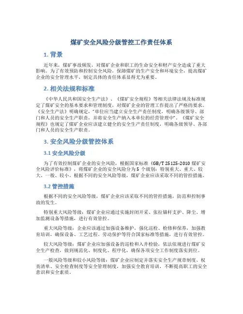 煤矿安全风险分级管控工作责任体系