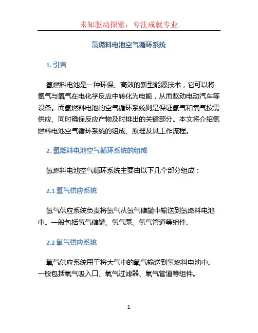 氢燃料电池空气循环系统