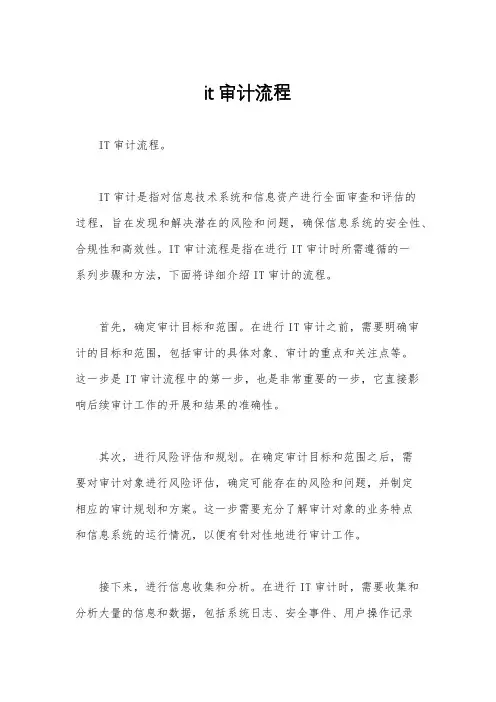 it审计流程