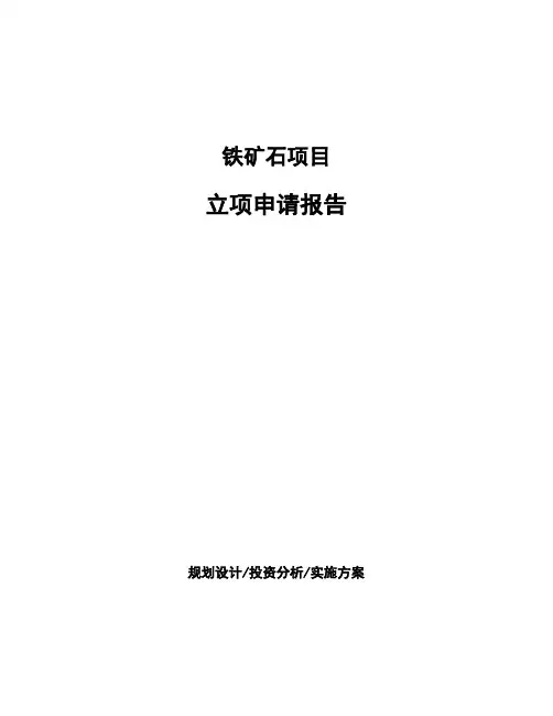 铁矿石项目立项申请报告 (1)