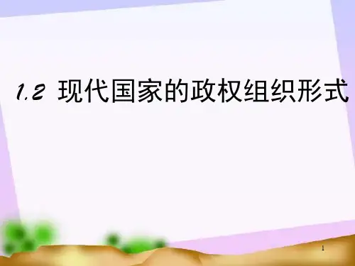 现代国家的政权组织形式(课堂PPT)