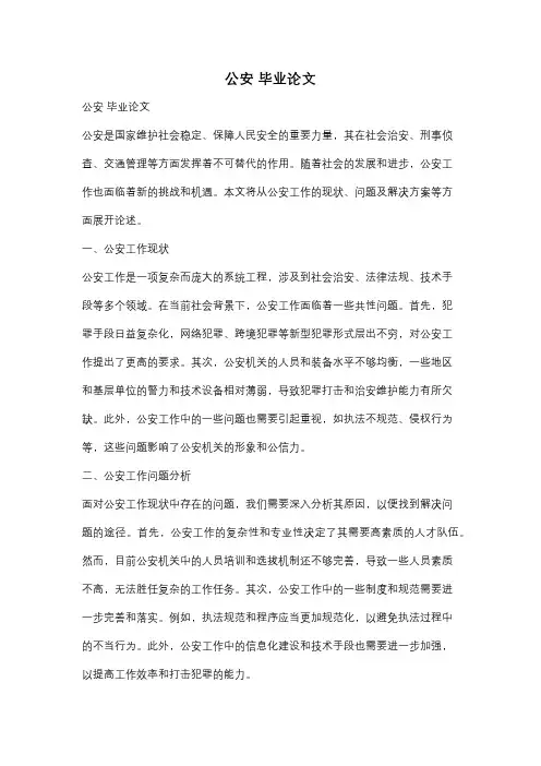公安 毕业论文