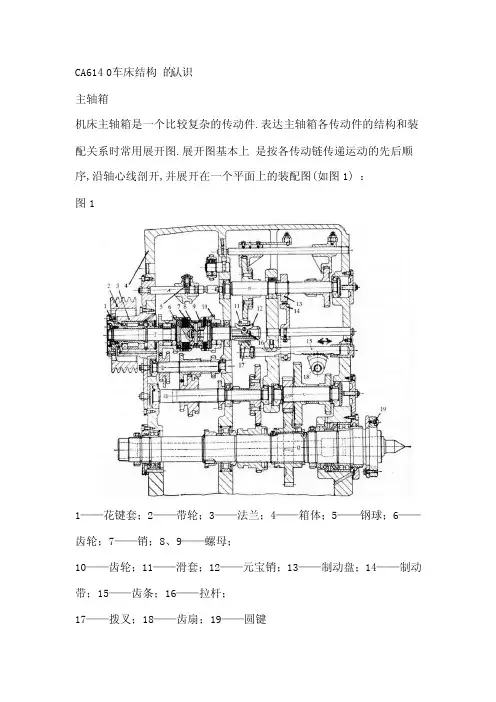 CA6140车床结构的认识