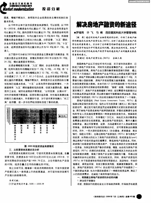 解决房地产融资的新途径