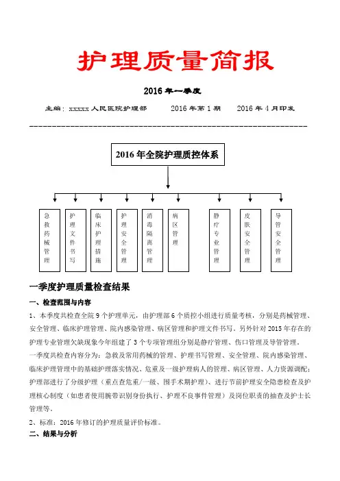 一季度护理质量简报详解