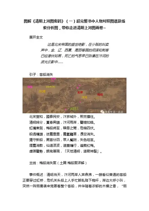 图解《清明上河图密码》（一）超完整书中人物对照图谱及线索分析图，带你走进清明上河图画卷~