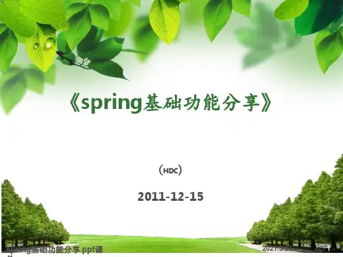 spring基础功能分享 ppt课件