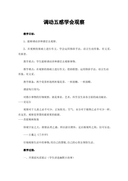 调动五感学会观察